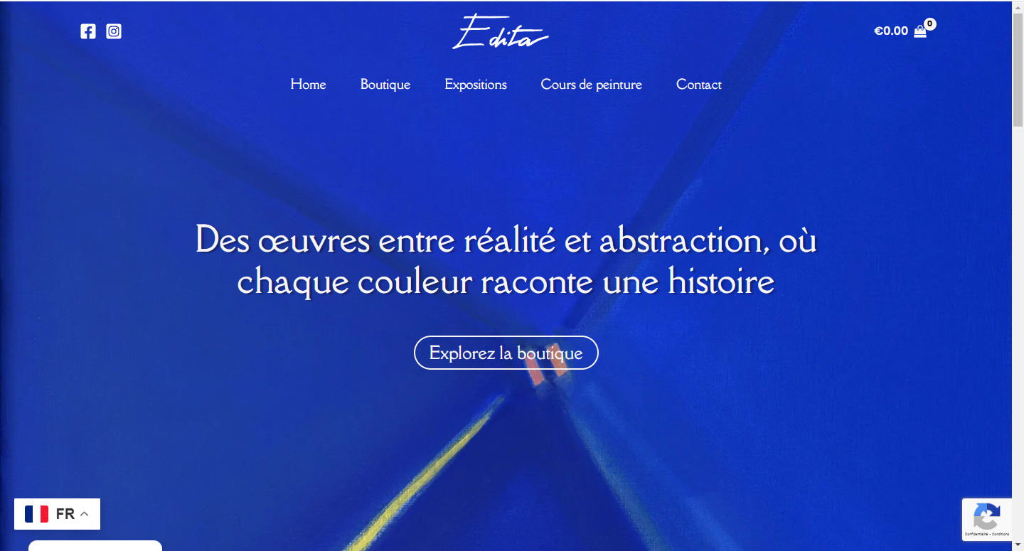 site e-commerce artiste peintre Edita