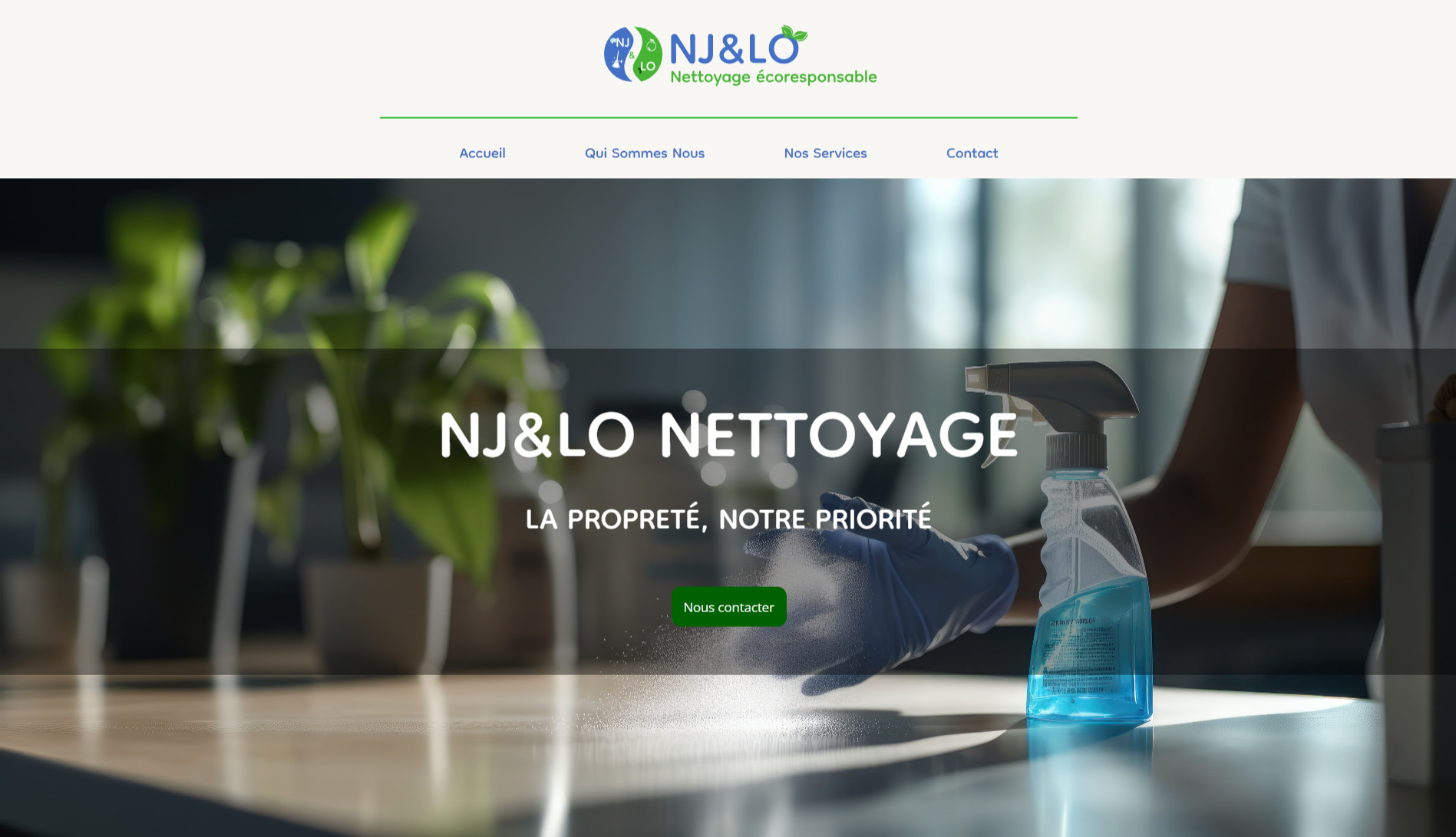 site internet pour NJ&LO Nettoyage écoresponsable
